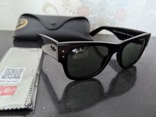 Ray-Ban Mega Wayfarer Sunglasses RB0840S 901/31 Black / Classic Green 51-21 145