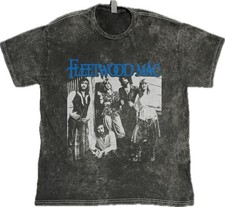 Fleetwood Mac T-Shirt Soft Rock Band on Mineral Washed Vintage Wash Cotton Tee