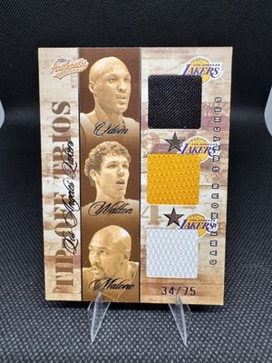 2004-05 Fleer Authentix - Tip-Off Trios Jerseys Karl Malone, Lamar Odom, Luke...