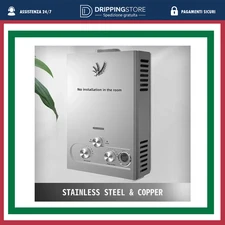 SCALDABAGNO A GAS GPL DA 6 A 18L ISTANTANEO MODALITÀ INVERNO/ESTATE CALDAIA