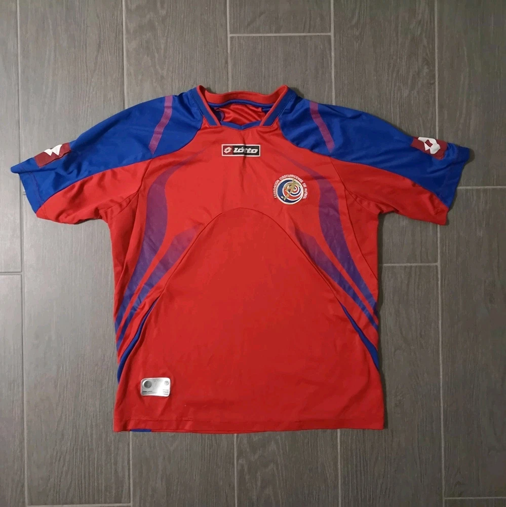 Costa Rica Vintage Retro 2008 Heim Trikot Größe: S Fußball Lotto Pashanim Y2K