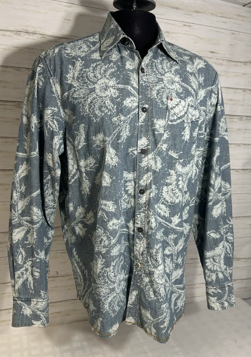 Tommy Bahama Denim Long Sleeve Casual Button-Down Shirts for Men 
