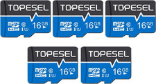 16GB Micro SD Card 5 Pack Memory Cards with Adapter SDHC UHS-I Flash Memory Card