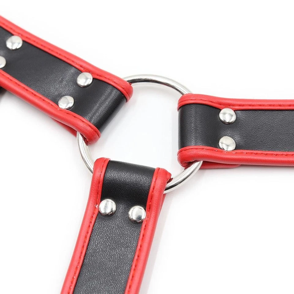 Harnais de corps de sangle de poitrine en cuir hommes sexy ceintures bandage - Photo 3/4