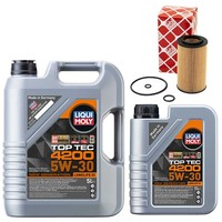 MotoröL Set 4200 5W-30 Liqui Moly 6 Liter + ÖLfilter FüR Mercedes C-Klasse W205
