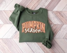 Pumpkin Season Sweatshirt Fall Crewneck Autumn Thanksgiving Gift Cozy Top