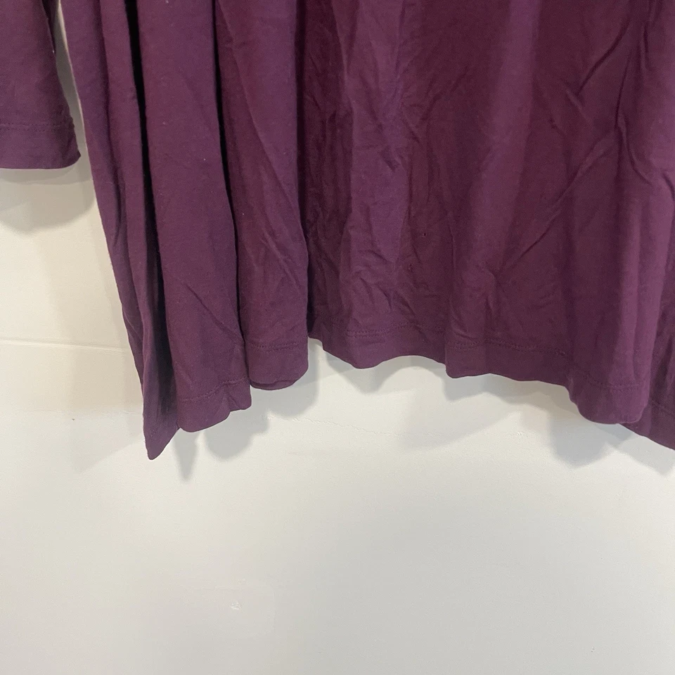 Avenue Luxe Collection Top Women 26/28 Draped Boho Stretch Plus Size Plum Purple - Image 4 of 4