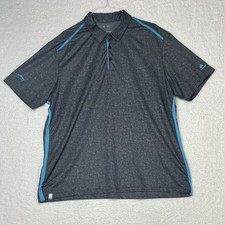 adidas Climacool Men's Polo Shirt Big  Tall 2XL Gray Blue Geometric