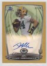 2014 Bowman Chrome Rookie Gold Refractor 32/50 Jared Abbrederis Auto 7p8