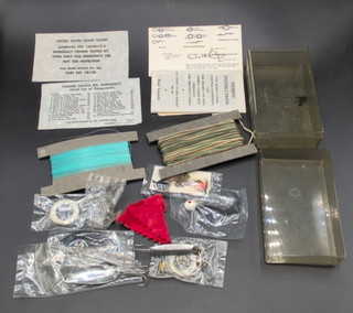 Vietnam War era US United States Coast Guard Emergency Fishing Tackle kit
