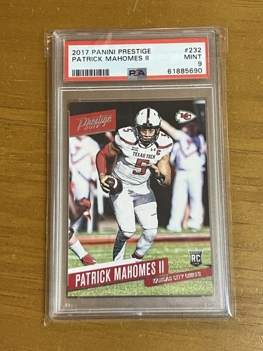 PSA 9 2017 Panini Prestige Patrick Mahomes II #232 RC Chiefs
