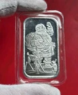 2018 Christmas Santa & Rudolph - 1 Troy Oz .999 Fine Silver Art Bar - Sealed