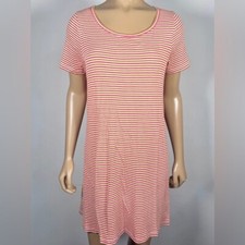 Madewell Women’s Size Medium Swingy Tee Dress in Stripe
