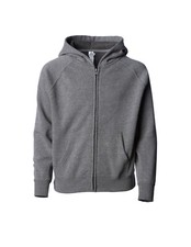Independent Trading Co YOUTH LIGHTWEIGHT SPECIAL BLEND RAGLAN ZIP HOODIE Small