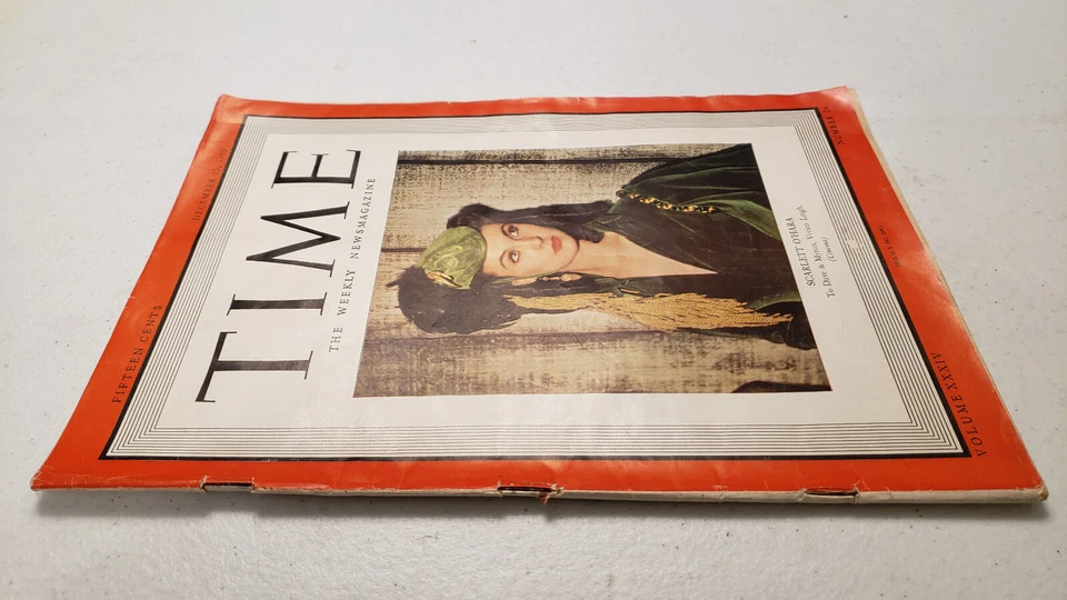 Time Magazine December 25 1939 Vivien Leigh ~Gone With The Wind ~Scarlett O'Hara - Image 3 of 4