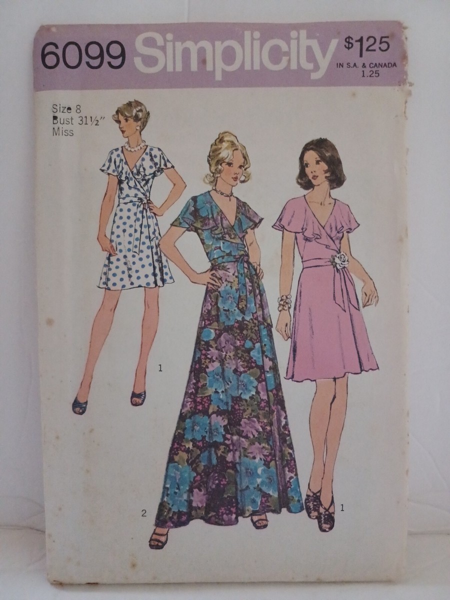 70s Maxi Sewing Pattern 1970s Formal Dress Simplicity Sewing Pattern S8013  Misses' Vintage 1970's Dresses' Sewdirect