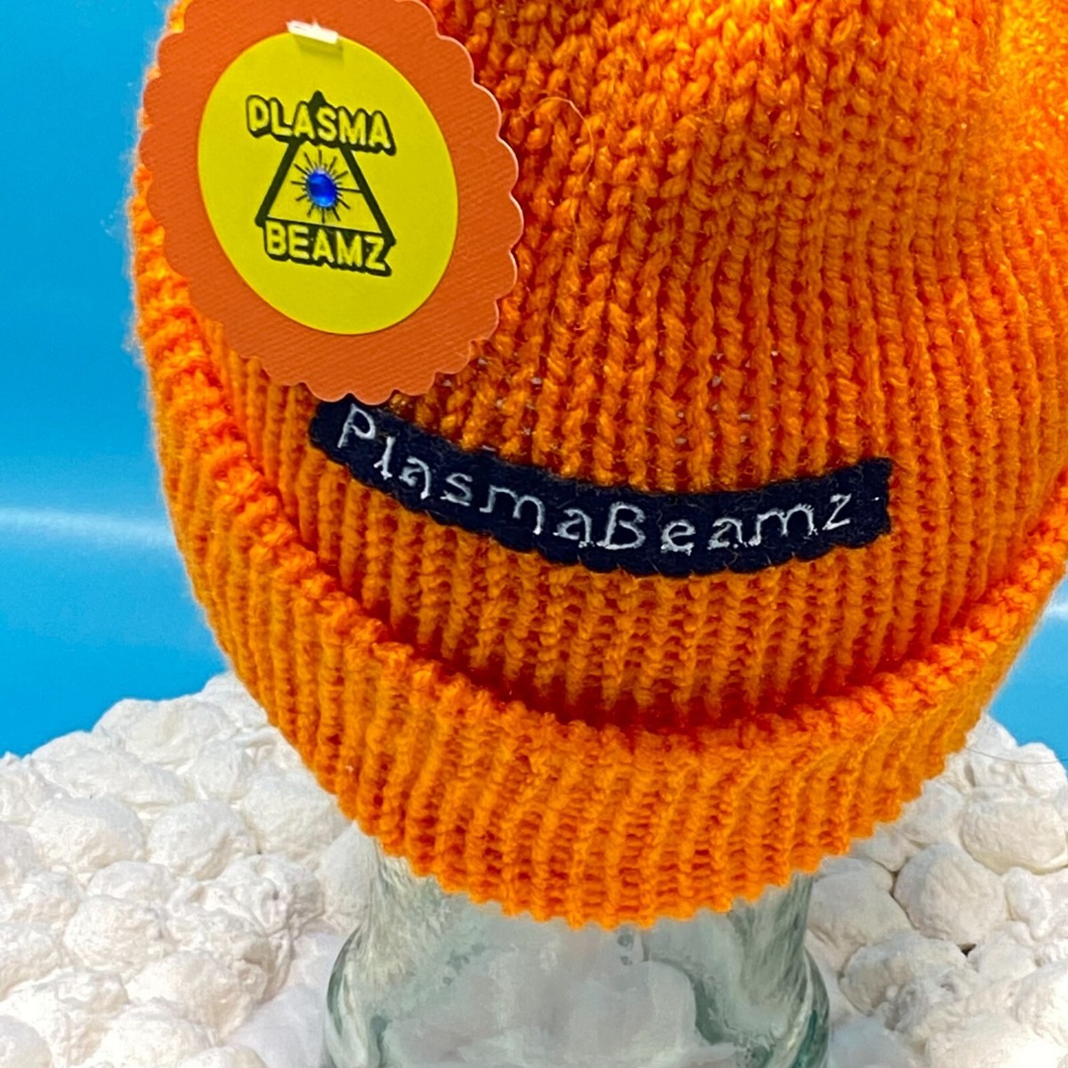 Plasma Beamz Handmade Orange Knit Beanie One Size | eBay