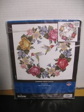 JANLYNN STAMPED CROSS STITCH KIT 15 X 15 HUMM...