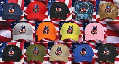 DOG USA FLAG HAT PATCH CAP WILDLIFE HUNTER NATURE ANIMALS PETS RESERVES WOW
