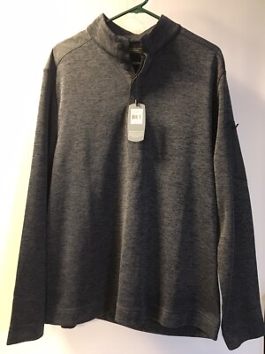 Greg Norman Mens shark Large blue pullover NWT B18
