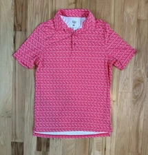 1764 "Gear Up" Hibiscus Golf Active Polo Men’s Small Bicycle AOP