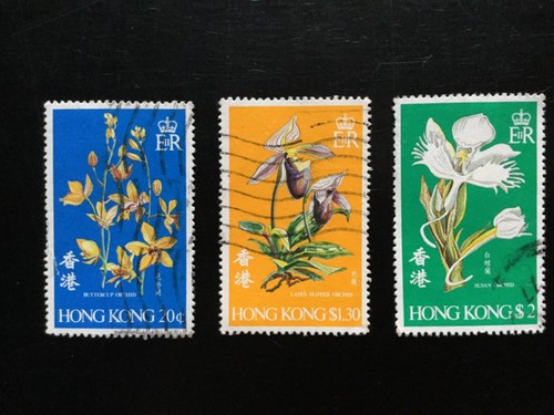 HONG KONG 1977 Orchids set VFU (C43)