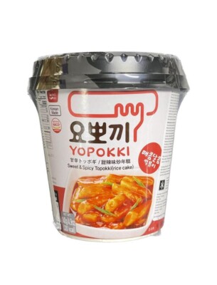Topokki 140g YOPOKKI Reiskuchen SWEET & SPICY Rice Cake süß scharfe Sauce
