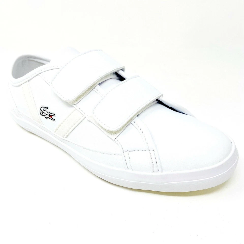 Zapatos informales Lacoste Sideline 120 2 CUC sintéticos blancos apagados para niños Foto 2 de 4