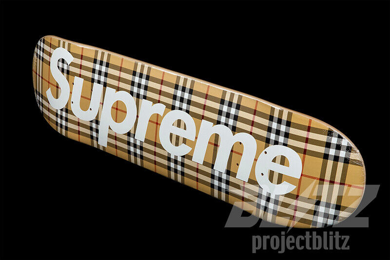 SUPREME BURBERRY SKATEBOARD DECK BEIGE SS22