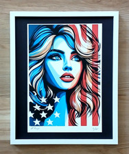 AIDAN FLUX | Hand Signed Authentic Print Framed |  COA | American Woman