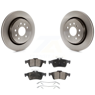Rear Disc Brake Rotors Semi-Metallic Pad Kit For Saab 9-3 9-3X With Vented Rotor