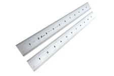 Shinwa  36" 16R (1/10, 1/100, 1/32, 1/64) Rigid Satin Chrome Machinist Ruler SS