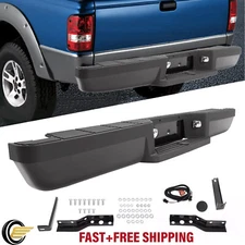 Black Steel Rear Bumper Assembly Face Bar For Ford Ranger Styleside 1993-2011