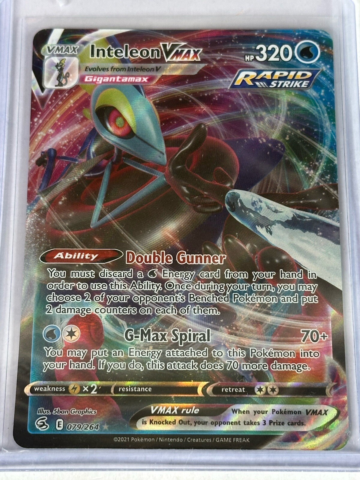 Inteleon VMAX 079/264 Full Art Ultra Rare - 2021 Pokemon Fusion Strike NM