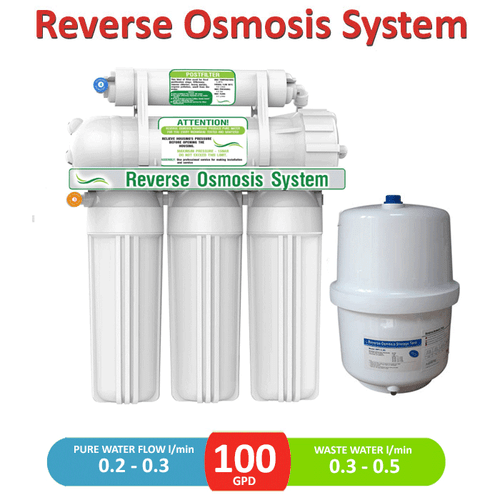 Sistema de ósmosis inversa de 6 etapas -100GPD - descarga manual. - Imagen 1 de 7