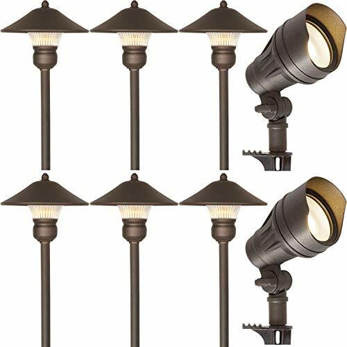 Hykolity 8 Pack Low Voltage LED Landscape Kits, 12V Pathway Flood Light