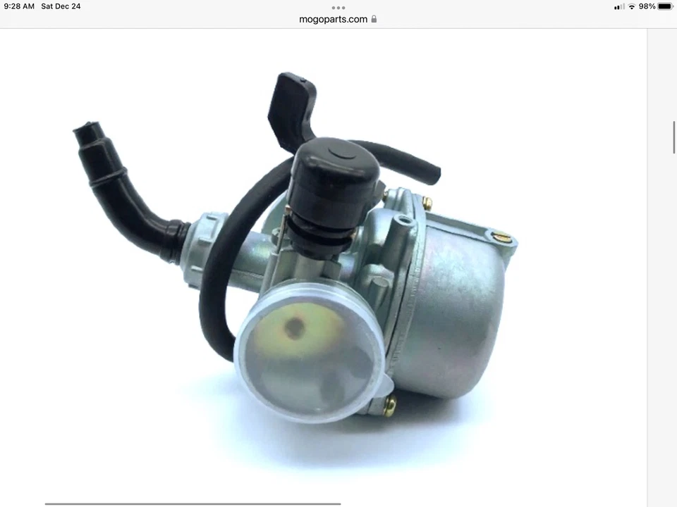 Outside 4 stroke 03-0008 Carburetor 125-150cc 4 Stroke Horizontal 19mm (5D1-2) - Image 2 of 4
