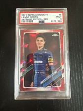 LANDO NORRIS 2021 Topps Sapphire #6 Red 4/5 Portrait PSA 9 - POP 1