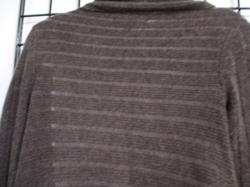 ELEN SOLANO 🌸 MEDIUM ==BROWN CASHMERE / LONGER AT HIPS / OPEN FRONT SWEATER - Picture 6 of 8