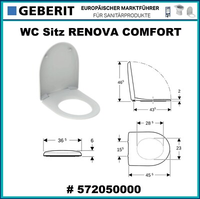 Keramag / Geberit Renova Comfort WC-Sitz mit Deckel - Weiß Alpin - 572050000