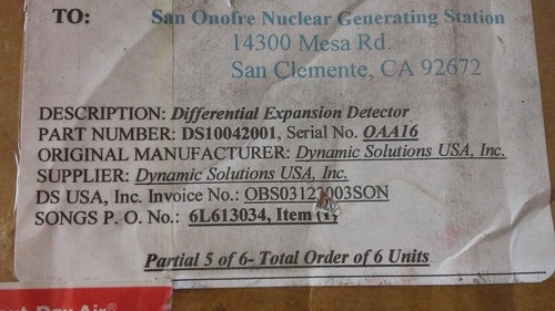 NEW Differential Expansion Detector Sensor DS USA DS100042001 Dynamic Solutions - Foto 5 di 12