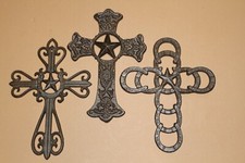 3pc- WESTERN CROSS COLLECTION,Country Decor,Cross Wall Display,Collectible,Gifts