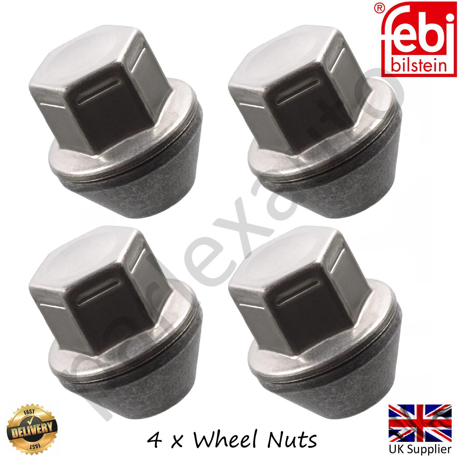 4x Febi 46674 Alloy Wheel Nuts 31329645 For Volvo C30 S40 V40 V50 Ford