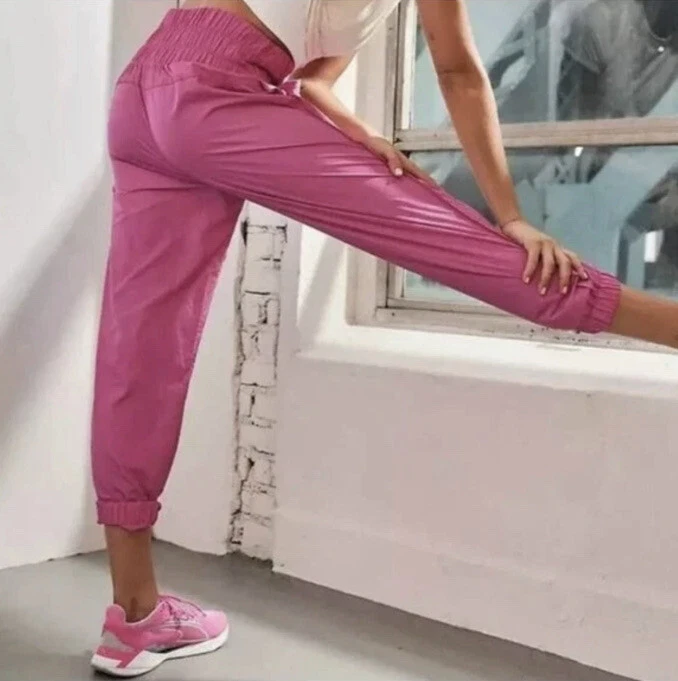 FREE PEOPLE Movement The Way Home Pink Jogger Pull On Pants High