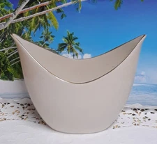 Lenox China Cream Cresent Tulip Vase Trimmed in 24kt Gold