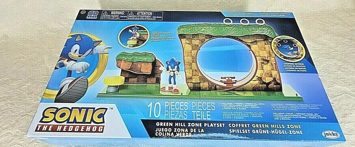  Sonic The Hedgehog Green Hill Zone Playset with 2.5 Sonic  Action Figure : Toys & Games