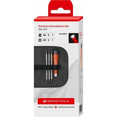 PB Swiss Tools PB 510.CBB Screwdrivers Set With Duplex Blades In A Roll-Up Case