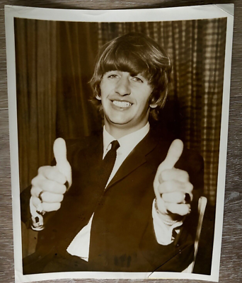 1964 Ringo Starr, Beatles Drummer Gives Thumbs Up Leaving Hospital