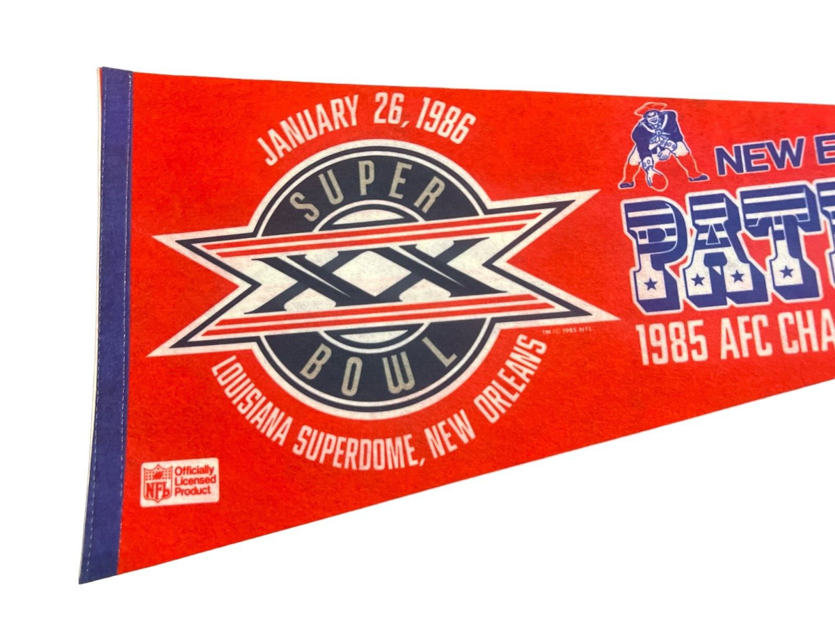 NFL Vtg Super Bowl XX New Orleans New England Patriots 1985 AFC