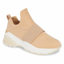 NEW JSLIDES BEIGE COMFORT PLATFORM WOMEN SNEAKERS SIZE 8.5 M  140